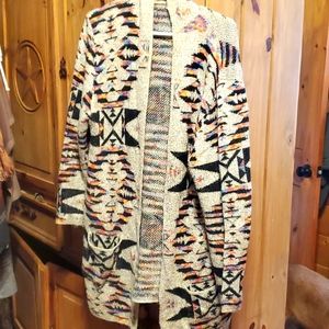Multicolor Aztec Cardigan